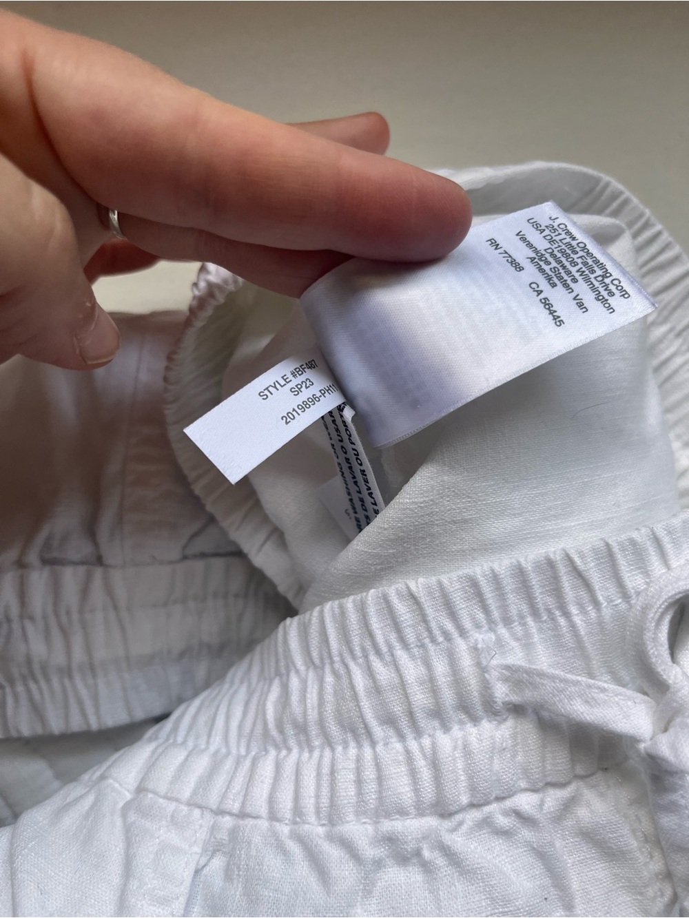 J. Crew White Linen Lyocell Drawstring Pants Large Beachy - Picture 8 of 11